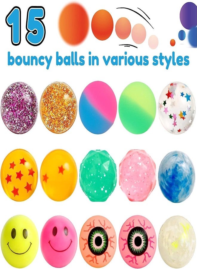 Firstly Traders Bouncy Balls for Kids Bouncing Balls Frosty Look and Extra-High Bounce Sport Outdoor Indoor Games Bag Fillers Fun Pets Dogs (Pack of 14 Mix Ball) - Image 2
